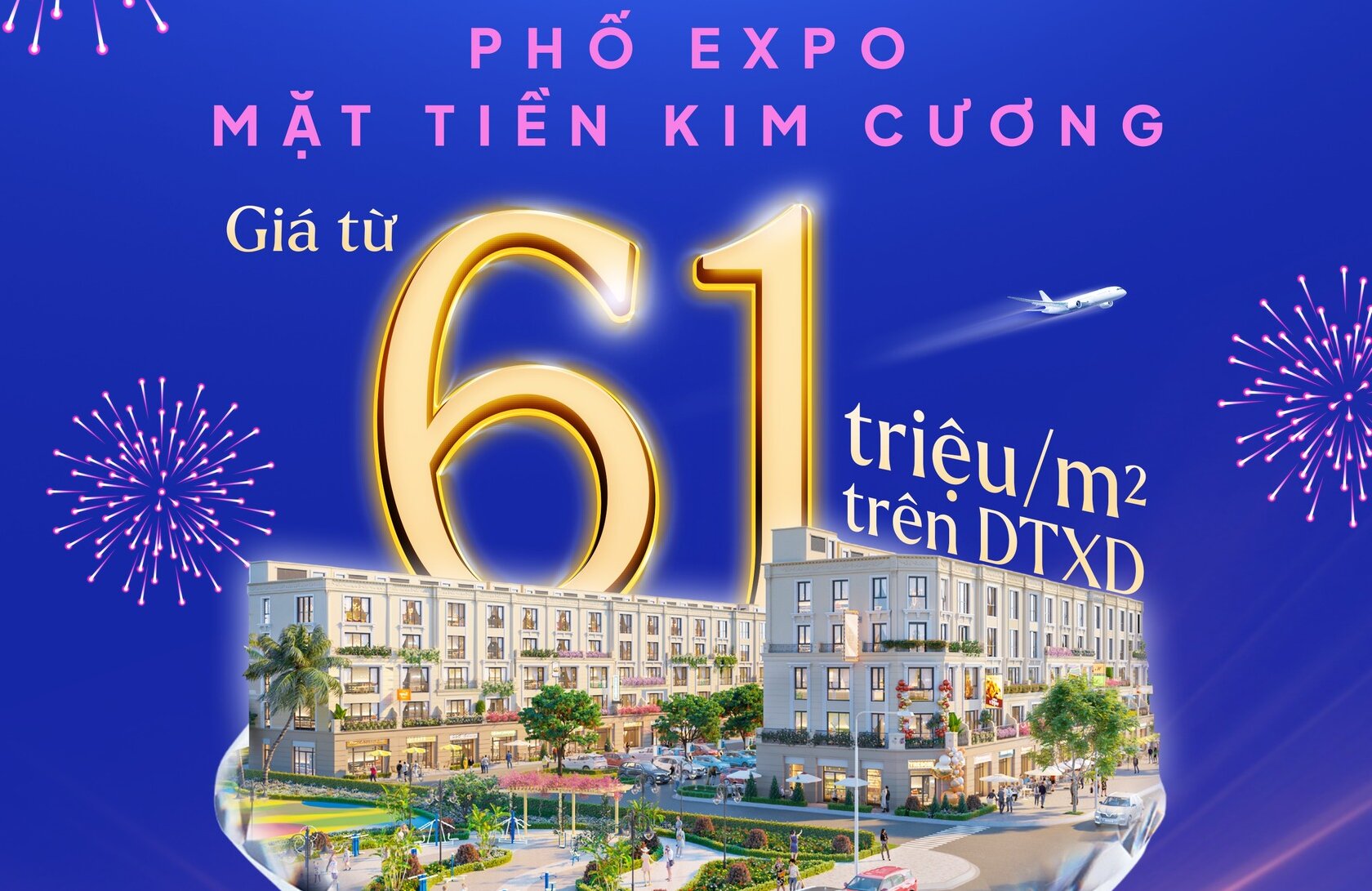 PHỐ EXPO - MẶT TIỀN KIM CƯƠNG CỦA BĐS THƯƠNG MẠI THẤP TẦNG BOUTIQUE GATE, GIÁ TỪ 61 TRIỆU/M2 TRÊN DTXD