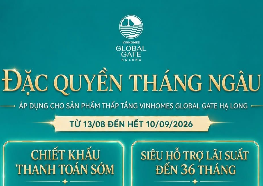 [VINHOMES GLOBAL GATE HẠ LONG] ĐẶC QUYỀN THÁNG NGÂU - ƯU ĐÃI TÀI CHÍNH HẤP DẪN