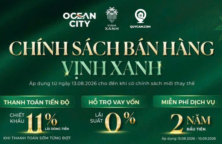 [VINHOMES OCEAN PARK 3 - VỊNH XANH] CẬP NHẬT CHÍNH SÁCH BÁN HÀNG THÁNG NGÂU PHÂN KHU VỊNH XANH