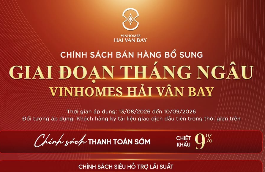 [VINHOMES HẢI VÂN BAY] AN TÂM CHỐN VỀ - NHẬN ƯU ĐÃI VÀNG