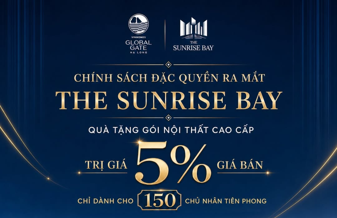 [VINHOMES GLOBAL GATE HẠ LONG] CHÍNH SÁCH ĐẶC QUYỀN RA MẮT THE SUNRISE BAY